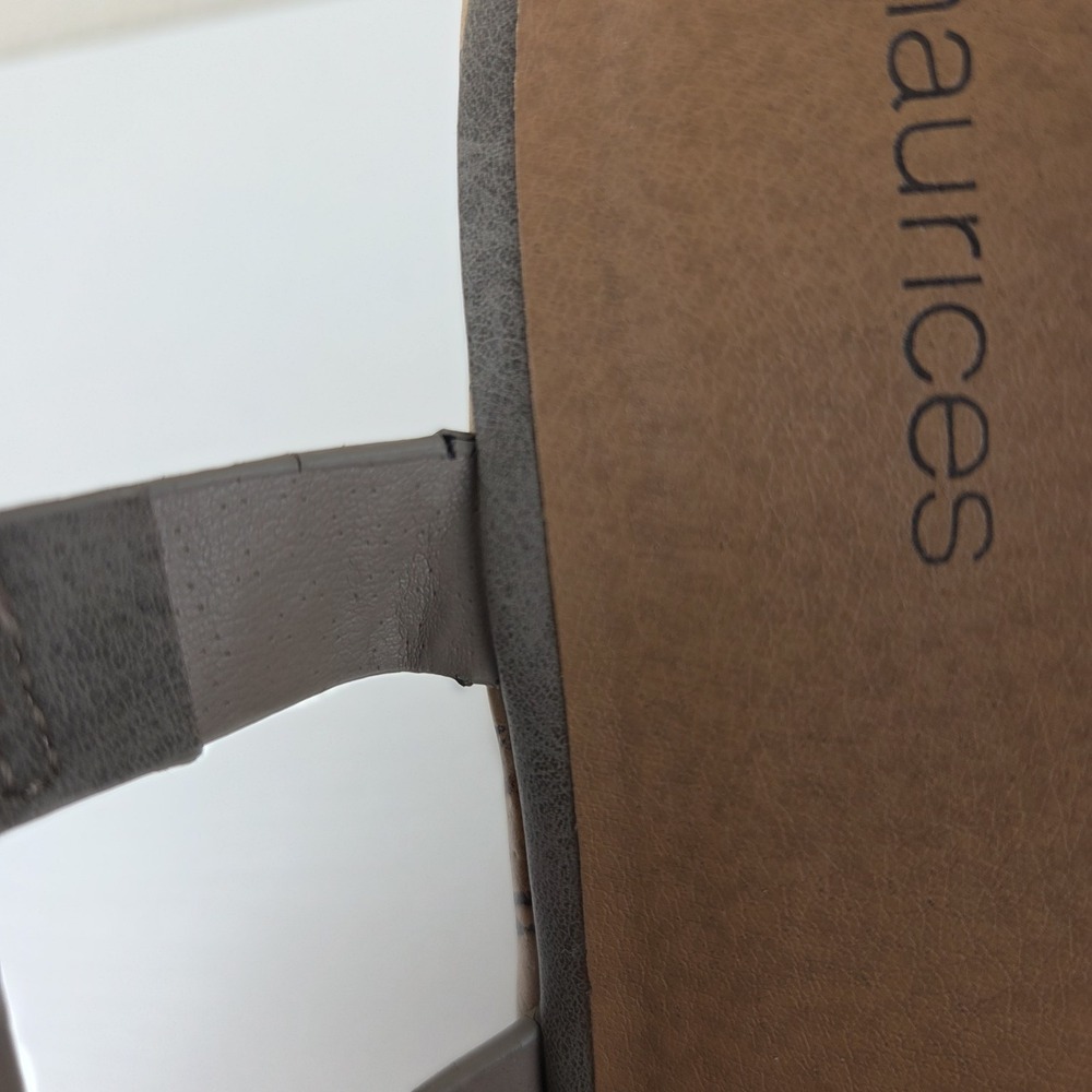 Maurices Hope Cork Strappy Wedge Gray High Heels Women's Size 6.5 M - Picture 7 of 15